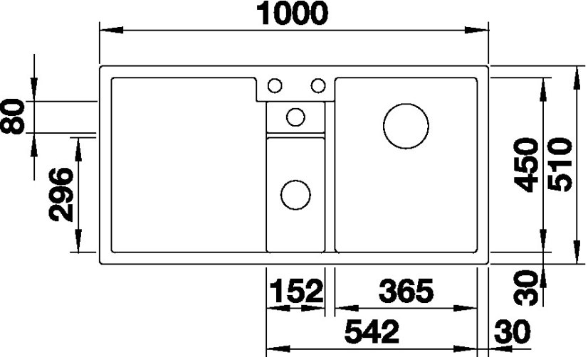 Granitový drez Blanco COLLECTIS 6 S Sivá vulkán