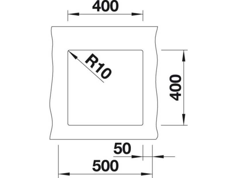 Granitový drez Blanco SUBLINE 400 U InFino tartufo bez tiahla