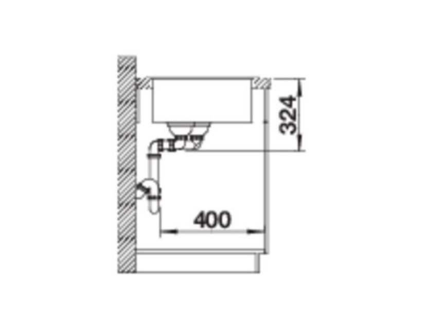 Granitový drez Blanco Legra 8 biela soft drez vľavo