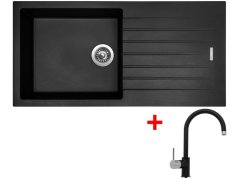 Set Sinks Perfecto 1000 Pureblack + Vitalia GR