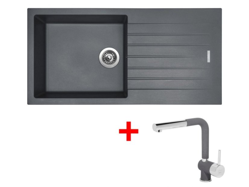 Set Sinks Perfecto 1000 Titanium + Mix 3 P GR