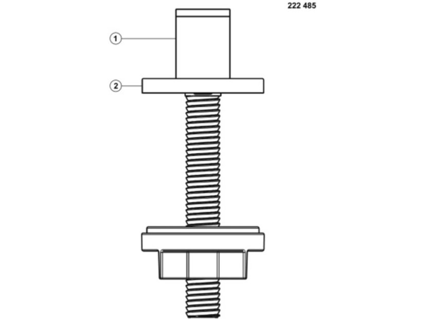 Ovládací knoflík táhla Blanco kulaté plast chrom