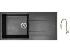 Set Sinks AMANDA 990 Metalblack + baterie Sinks MIX 35 PROF S chrom