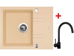 Sinks LINEA 600 XC Sahara + Vitalia černá matná Sinks LINEA 600 XC Sahara + Vitalia černá matná