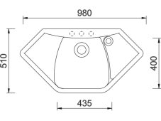 Granitový dřez Sinks NAIKY 980 Metalblack