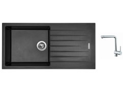 Set Sinks PERFECTO 1000 Metalblack + baterie Sinks MIX 3 chrom