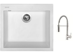 Set Sinks CUBE 560 Milk + batéria Sinks MIX 35 PROF S chróm