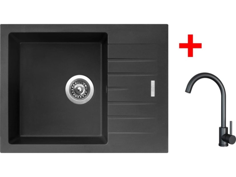 Sinks PERFECTO 650 Pureblack + ARCO černá matná