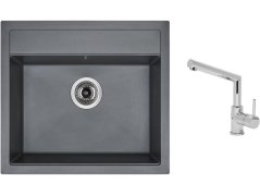 Set Sinks SOLO 560 Titanium + batéria Sinks MIX 350 P chróm