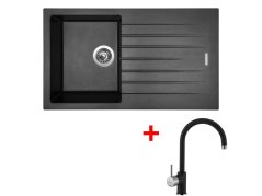 Set Sinks Perfecto 860 Metalblack + Vitalia GR