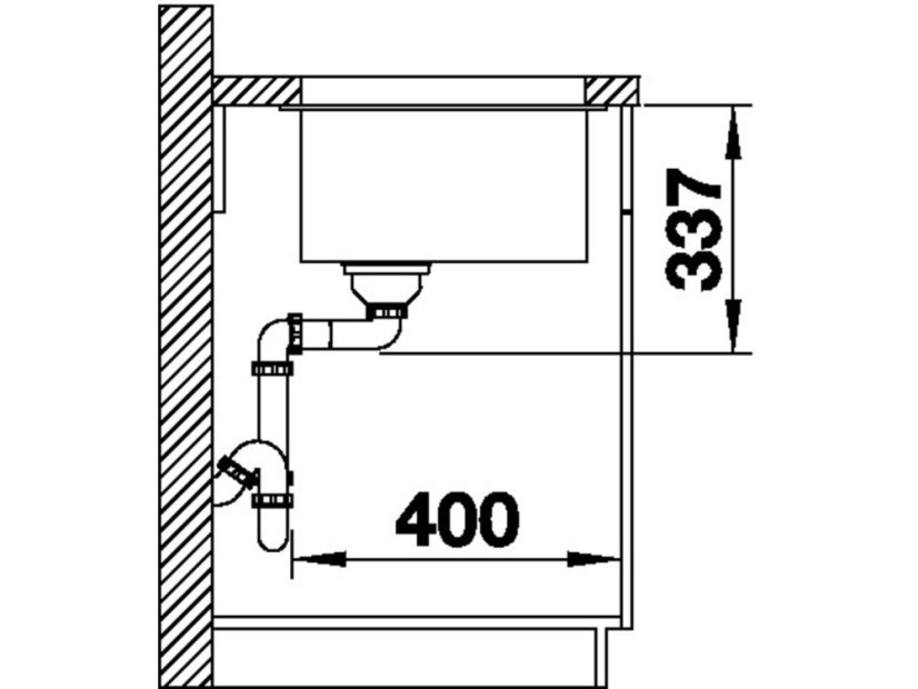 Granitový drez Blanco SUBLINE 800 U InFino biela bez tiahla