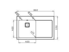 Dřez se sklem Pyramis Crystalon 1B 1D bílý LH