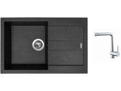 Set Sinks AMANDA 780 Granblack + batéria Sinks MIX 3 chróm Set Sinks AMANDA 780 Granblack + batéria Sinks MIX 3 chróm