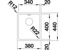 Nerezový drez Blanco ANDANO 340 IF hodvábny lesk