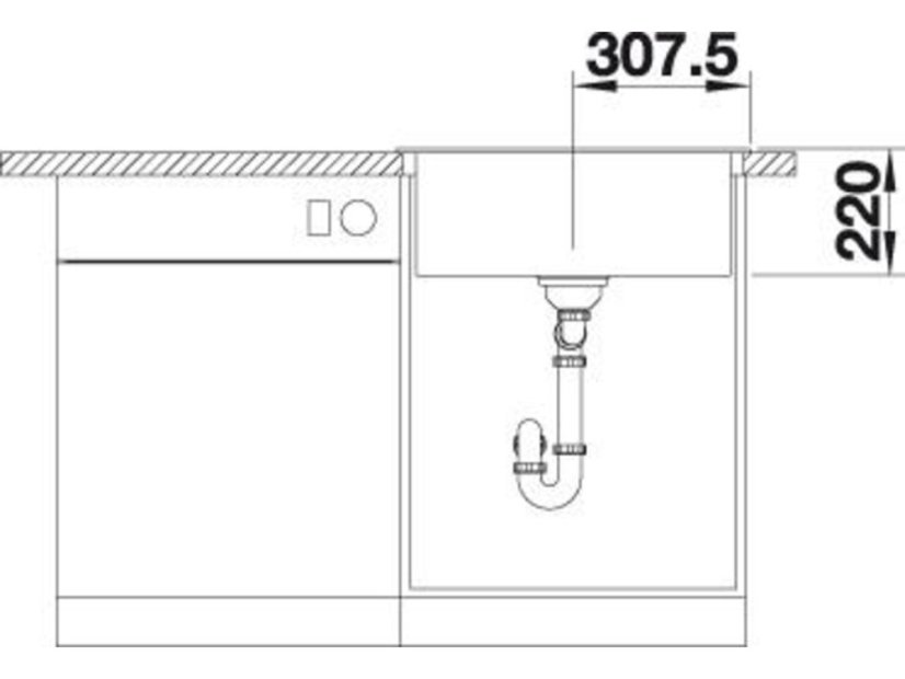 Granitový drez Blanco PLEON 6 InFino antracit s excentrom