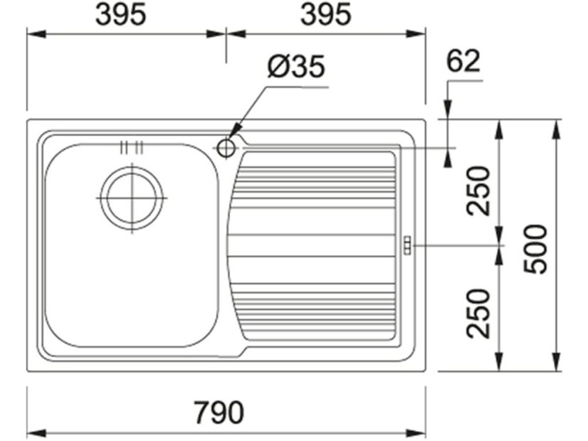 Nerezový drez Franke LLL 611/2 Nerez - Tkaná štruktúra