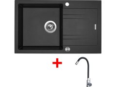 Sinks LINEA 780 XC Metalblack + Elasta nerez/černá