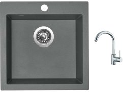 Set Sinks VIVA 455 Titanium + baterie Sinks MIX 35 chrom Set Sinks VIVA 455 Titanium + baterie Sinks MIX 35 chrom