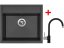 Set Sinks Solo 560 Pureblack + Vitalia GR