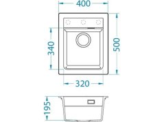 Granitový drez Alveus Atrox 10 QC biely A10
