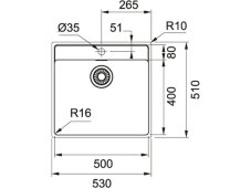 Nerezový dřez Franke MRX 210/610-50 TL Nerez