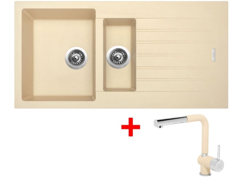 Set Sinks Perfecto 1000.1 Sahara + Mix 3 P GR