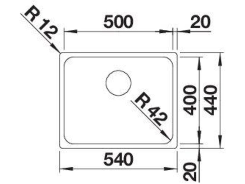 Nerezový drez Blanco Solis 500 U InFino nerez kartáčovaný