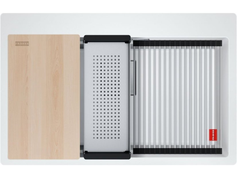 Granitový dřez Franke KNG PRO 610-73 Bílá-led