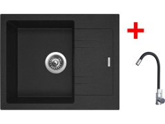 Sinks LINEA 600 Granblack + Elasta nerez/černá