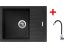 Sinks PERFECTO 650 Metalblack + Elasta nerez/černá
