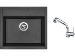 Set Sinks SOLO 560 Metalblack + baterie Sinks MIX 3 S Chrom Set Sinks SOLO 560 Metalblack + baterie Sinks MIX 3 S Chrom