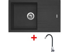 Sinks LINEA 780 Granblack + Elasta nerez/černá
