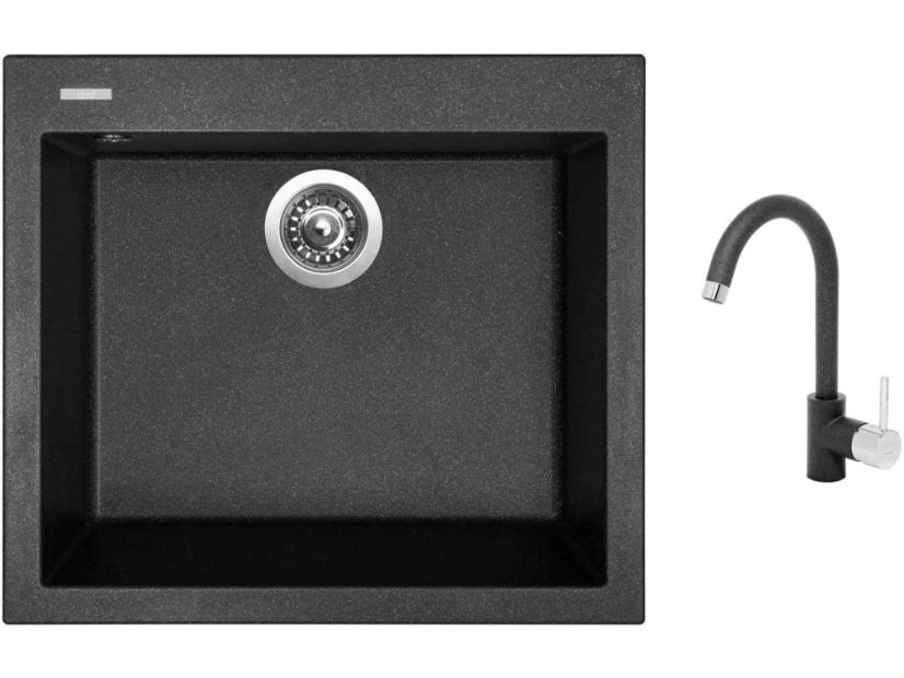 Set Sinks CUBE 560 Granblack + baterie Sinks MIX 35 Granblack