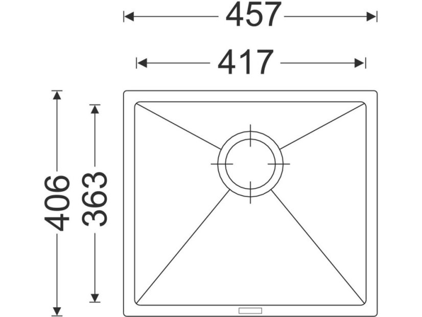 Granitový dřez Sinks FRAME 457 Titanium