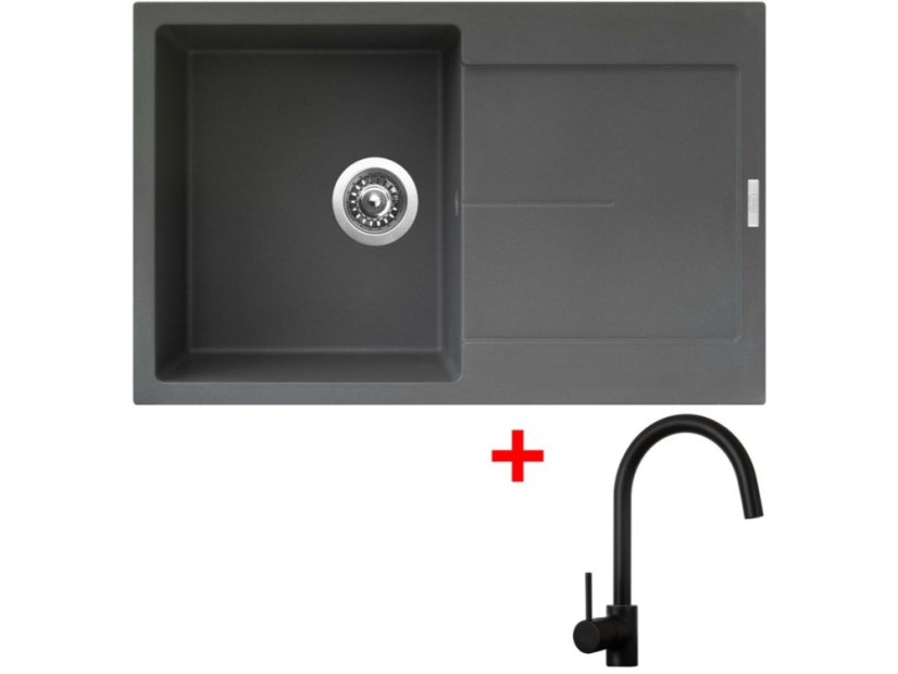 Sinks ULTIMA 790 Titanium + Vitalia černá matná
