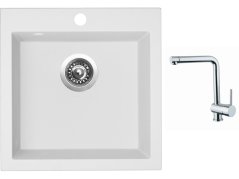 Set Sinks VIVA 455 Milk + baterie Sinks MIX 3 chrom Set Sinks VIVA 455 Milk + baterie Sinks MIX 3 chrom