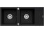 Granitový drez Pyramis Mido 116 x 50 2B 1D Carbon