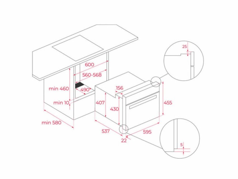 Kompaktná vstavaná rúra Teka HLC 8400 BK