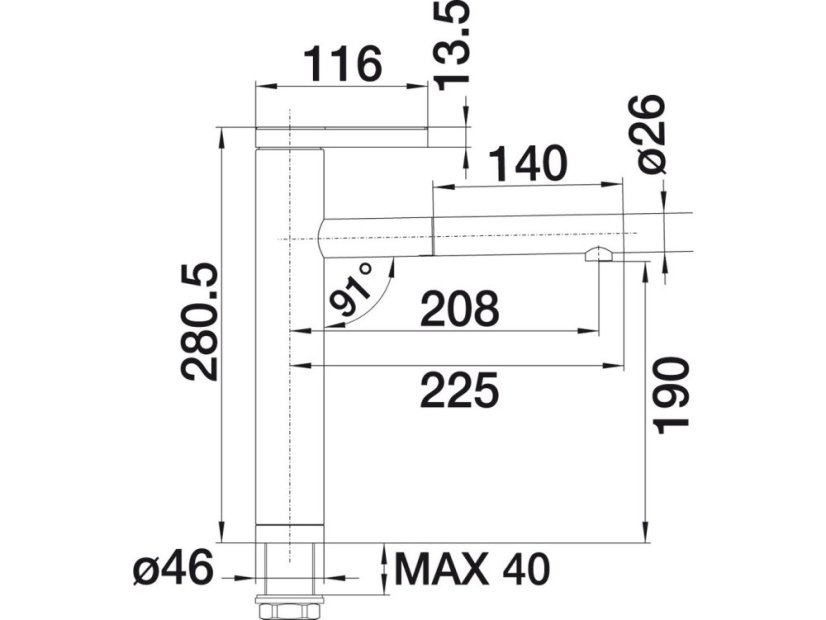 Drezová batéria Blanco Linee-S sivá skala