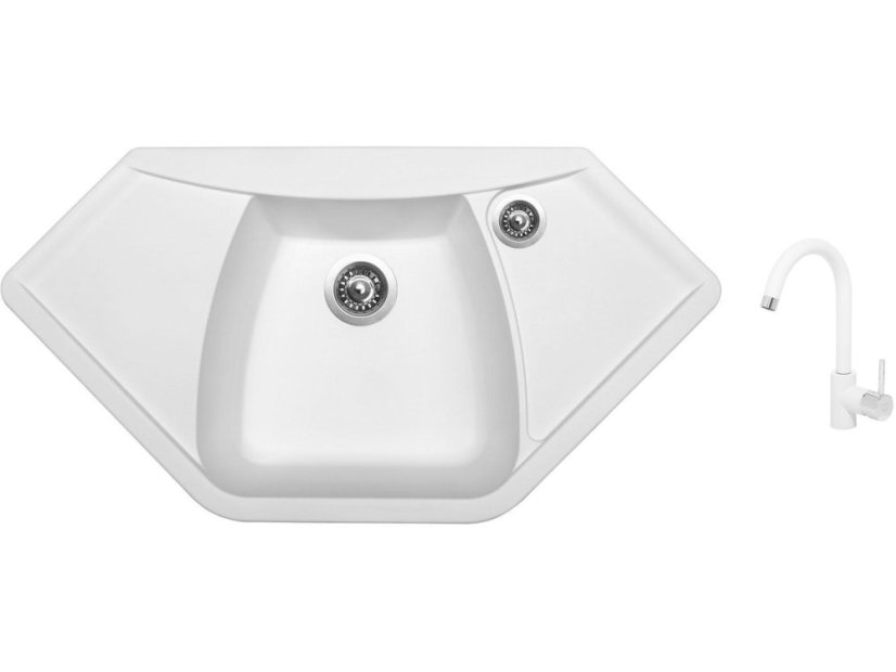 Set Sinks NAIKY 980 Milk + baterie Sinks MIX 35 Milk