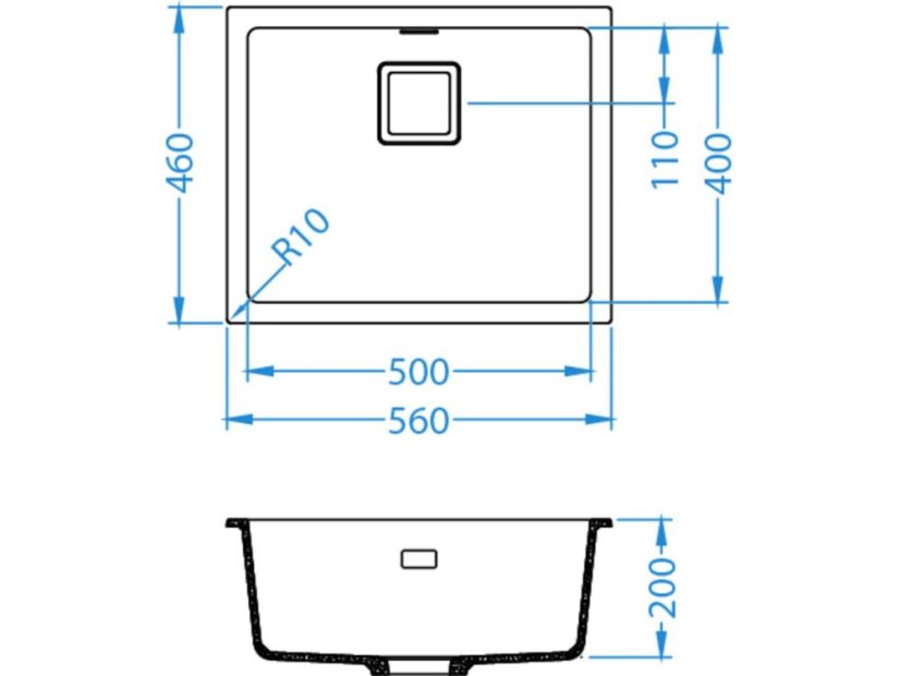 Granitový drez Alveus Quadrix 50 Biely
