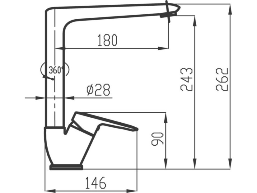 Dřezová baterie Novaservis Metalia 54 ECO, chrom 10