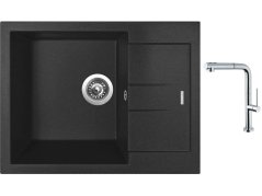 Set Sinks AMANDA 650 Metalblack + baterie Sinks SLIM S2 kartáčovaná