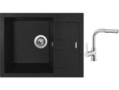 Set Sinks AMANDA 650 Granblack + baterie Sinks ENIGMA S chrom Set Sinks AMANDA 650 Granblack + baterie Sinks ENIGMA S chrom