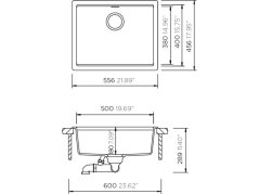 Granitový drez Schock Kiruna N-100L-A Ivy
