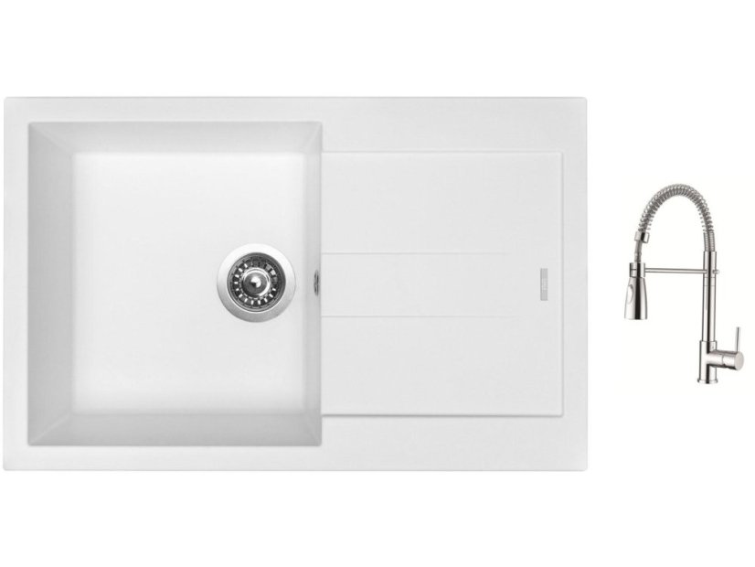 Set Sinks AMANDA 780 Milk + baterie Sinks MIX 35 PROF S chrom