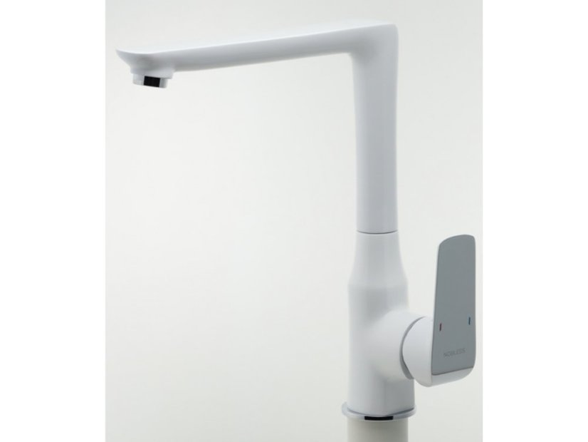 Dřezová baterie Nobless Tina bílá/chrom 3