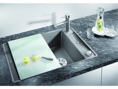 Granitový drez Blanco AXIA III 45 S-F InFino antracit drez vpravo s excentrom prísluš. skl Granitový drez Blanco AXIA III 45 S-F InFino antracit drez vpravo s excentrom prísluš. skl