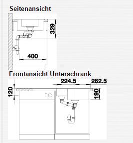 Granitový drez Blanco LEGRA 6 S sivá vulkán