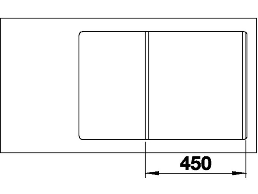Granitový dřez Blanco AXIA III 45 S-F InFino antracit dřez vpravo s excentrem přísluš. skl